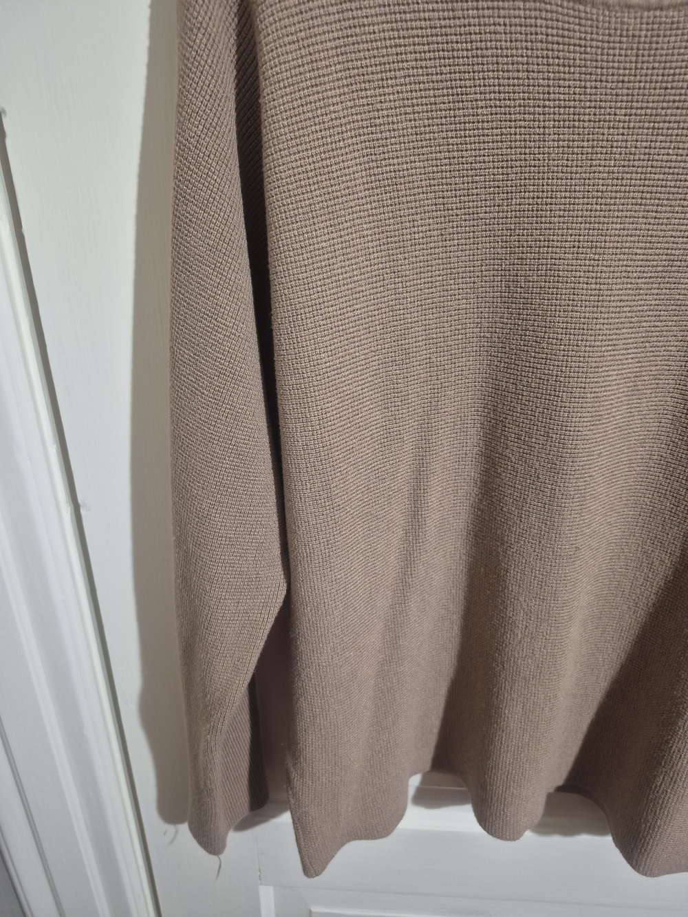 Cyrus Taupe Waffle Knit Sweater XL Soft Lightweight Pullover Dolman Sleeve - Picture 3 of 8
